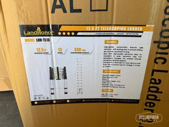 Unused 2026 LandHonor LHR-TL13 12.5ft Telescoping Ladder [YARD 1]