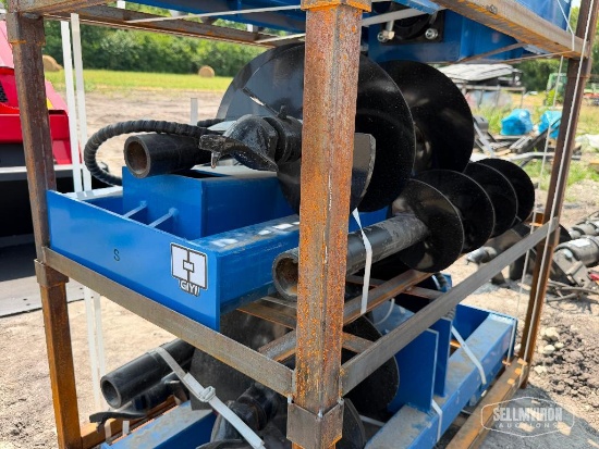 Unused 2026 GIYI Auger Skid Steer Attachment [YARD 1]