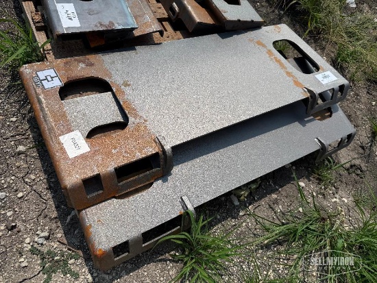 (2) Unused 2026 GIYI GY-S10 Mounting Plate Skid Steer Attachments [YARD 1]
