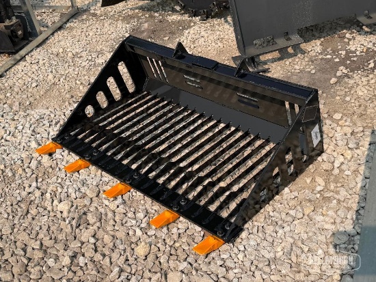 Unused 2026 GIYI GY-RB44 44in Rock / Skeleton Bucket Mini Skid Steer Attachment [YARD 1]