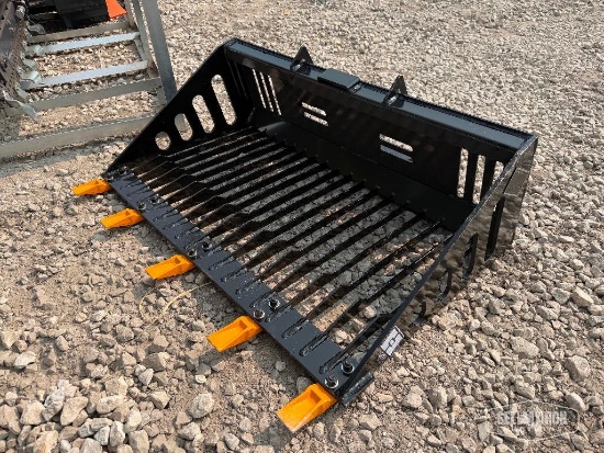 Unused 2026 GIYI GY-RB44 44in Rock / Skeleton Bucket Mini Skid Steer Attachment [YARD 1]