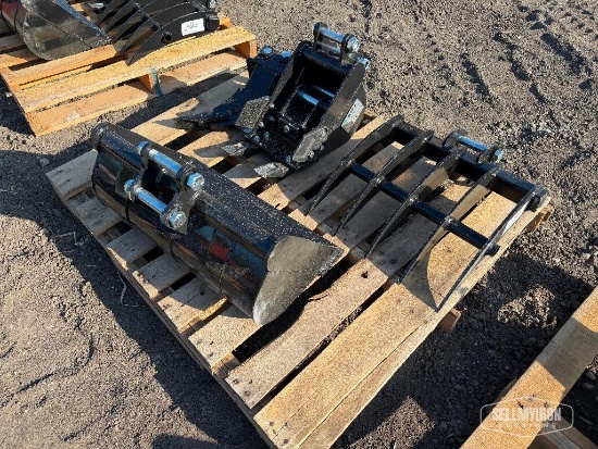 Unused 2026 AGT 12EX-SET5 5-Piece Mini Excavator Attachment Set [YARD 1]