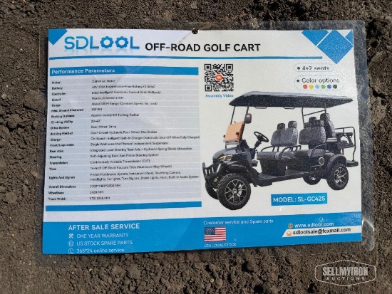 Unused 2026 SDLOOL SL-GC42S Off-Road Golf Cart [YARD 1]