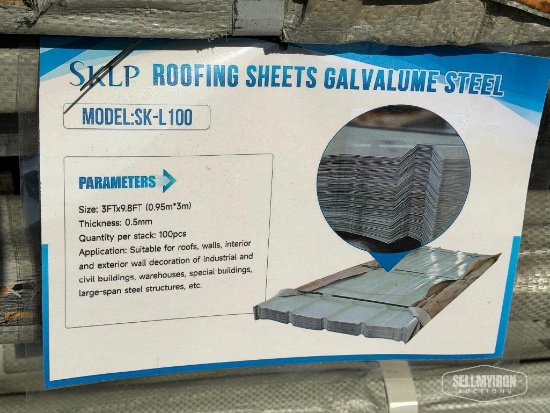 Unused 2026 SKLP SK-XH50 10 ft Galvalume Steel Siding / Roofing - Qty 50 Sheets [YARD 1]