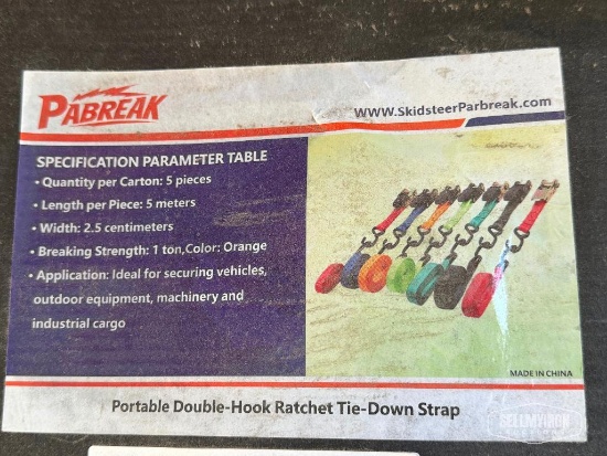(25) Unused Pabreak Ratchet Straps with Hooks [YARD 1]