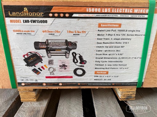 Unused 2026 Landhonor LHR-EW15000 15000lb Electric Winch [YARD 1]