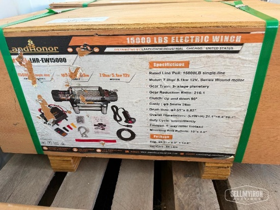 Unused 2026 Landhonor LHR-EW15000 15000lb Electric Winch [YARD 1]