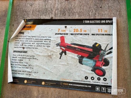 Unused 2026 Landhonor LHR-ELS7T 7 Ton Electric Log Splitter [YARD 1]