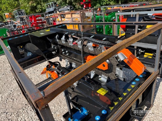 Unused 2026 Mower King ECSSCT72 48 in Trencher Skid Steer Attachment [YARD 1]