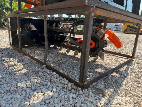 Unused 2026 Mower King ECSSCT72 48 in Trencher Skid Steer Attachment [YARD 1]
