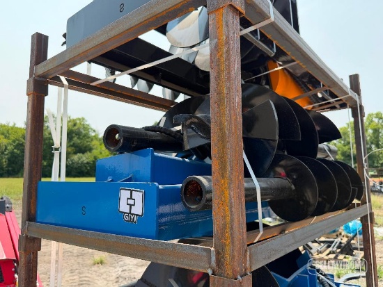 Unused 2026 GIYI Auger Skid Steer Attachment [YARD 1]