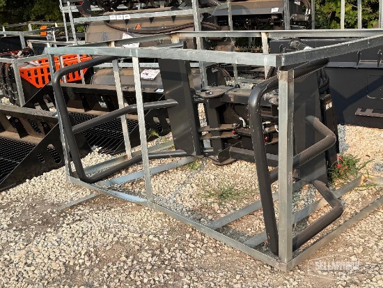 Unused 2026 Wolverine BSH-12-75D Hydraulic Adjustable Bale Squeeze Skid Steer Attachment [YARD 1]