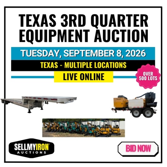 Texas 3rd Quarter Equipment Auction