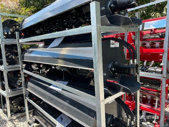 Unused 2026 Wolverine TL-12-72W 72in Hydraulic Rotary Tiller Skid Steer Attachment [YARD 1]