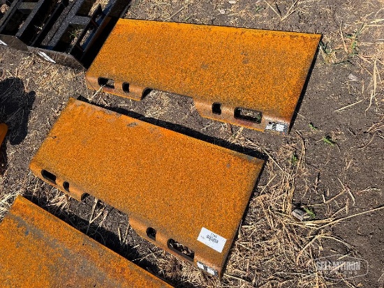 (2) Unused 2026 Wolverine QMP2-16-12T 1/2in Universal Quick Attach Mount Plate Skid Steer Attachment