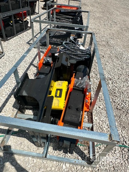 Unused 2026 Wolverine PD-12-08D Hydraulic Post Driver Skid Steer Attachment [YARD 1]