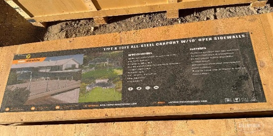 Unused 2026 ATSPower ATS-CP1119 11ft x 19ft All-Steel Carport [YARD 1]