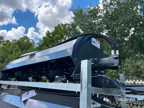 Unused 2026 Wolverine TL-12-72W 72in Hydraulic Rotary Tiller Skid Steer Attachment [YARD 1]