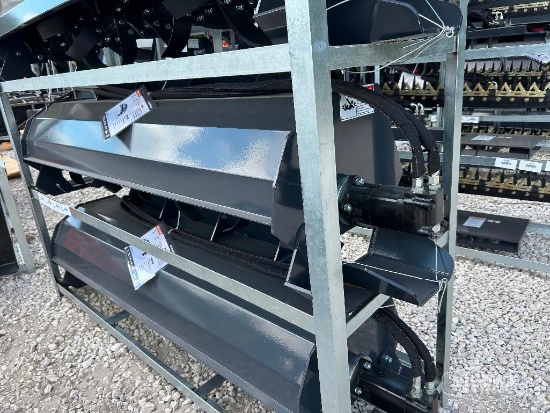 Unused 2026 Wolverine TL-12-72W 72in Hydraulic Rotary Tiller Skid Steer Attachment [YARD 1]