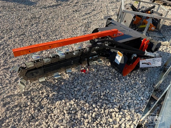 Unused 2026 Wolverine TCR-12-48H 48in Trencher Skid Steer Attachment [YARD 1]