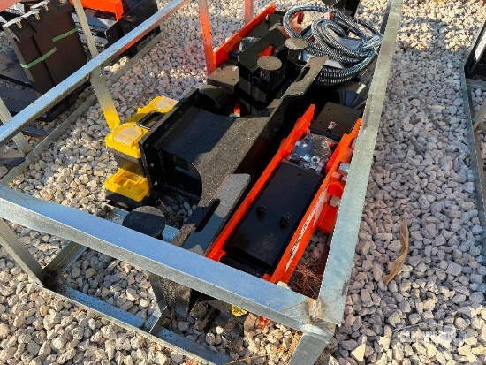 Unused 2026 Wolverine PD-12-08D Hydraulic Post Driver Skid Steer Attachment [YARD 1]