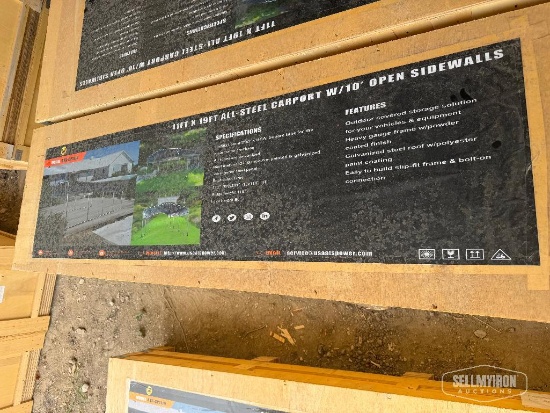 Unused 2026 ATSPower ATS-CP1119 11ft x 19ft All-Steel Carport [YARD 1]