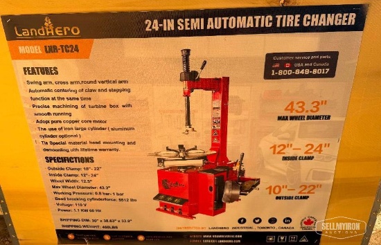 Unused 2026 LandHonor LHR-TC24 24 in Semi-Automatic Tire Changer [YARD 1]