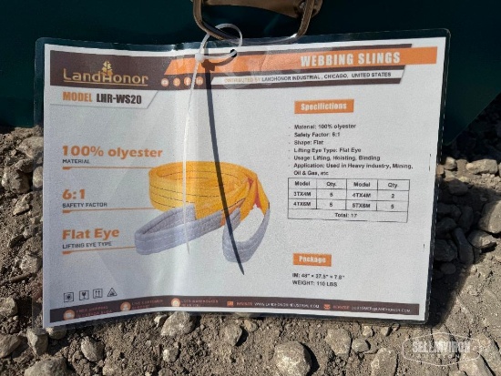 Unused 2026 LandHonor LHR-WS20 Assorted Webbing Sling in Flatpack Tool Box [YARD 1]