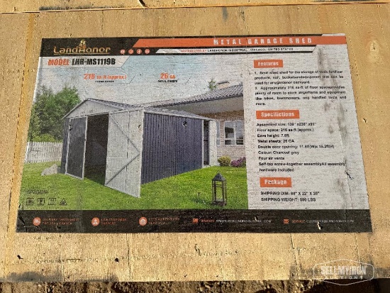 Unused 2026 LandHonor LHR-MS1119B 11ft x 19ft Metal Garage Shed [YARD 1]