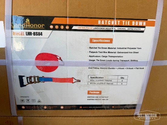 Unused 2026 LandHonor LHR-BS84 Ratchet Tie-Down Package [YARD 1]