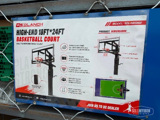 Unused 2026 SDLBBS800 In-Ground Basketball Hoop [YARD 1]