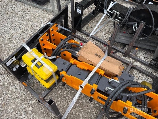 Unused 2026 GIYI GY-D680 Post Driver Skid Steer Attachment [YARD 1]