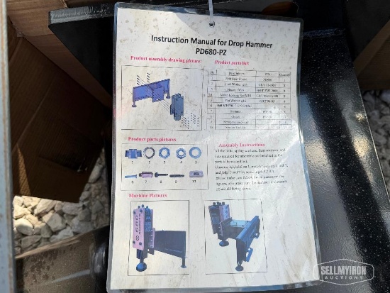 Unused 2026 AGT PD680-PZ Drop Hammer Skid Steer Attachment [YARD 1]