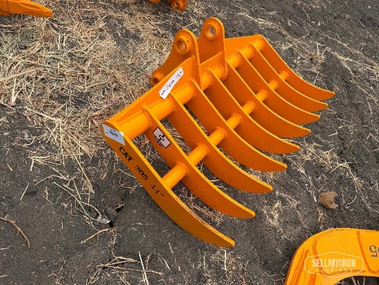 Unused 2026 GIYI CAT 305 Excavator Attachment 44-in Dense-Tooth Rake [YARD 1]
