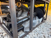Unused 2026 Mower King SSECAG-Y Auger Skid Steer Attachment w/ (3) Bits [YARD 1]