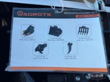 Unused 2026 AGT 12EX-SET5 5-Piece Mini Excavator Attachment Set [YARD 1]