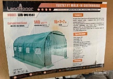 Unused 2026 LandHonor LHR-WG1507 15ft x 7ft x 7ft Walk-In Greenhouse [YARD 1]