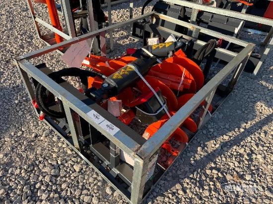 Unused 2026 WIG XN-LXZ01-18 Auger Drive and Bit Skid Steer Attachment [YARD 1]