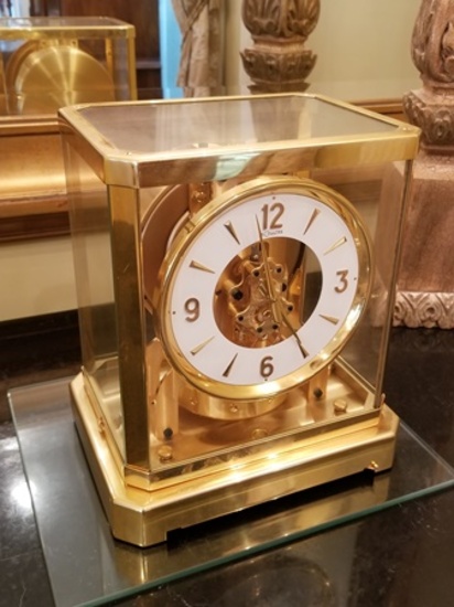 ATMOS LECOULTRE GILDED BRASS MANTLE COCK