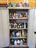 Chemical cabinet with contents