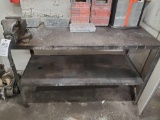 Steel workbench with vise