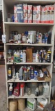 6 Shelves of chemicals, etc.