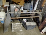 Shop Smith wood lathe with parts underneath