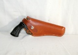 H&R Model-662 22 Caliber Hand Gun with Leather Holster. S/N AD83870