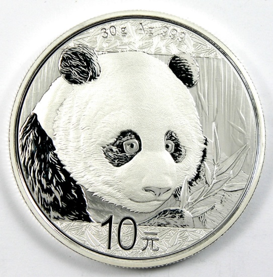 2018 Chinese 1 Ounce Proof Silver Panda Coin. 30 Grams