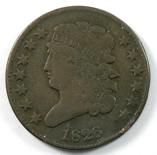 1826 U.S. Classic Head Half Cent