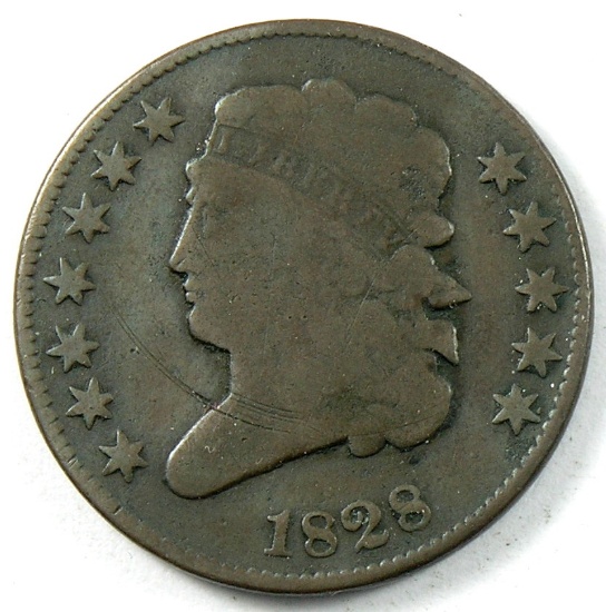 1828 U.S. Classic Head Half Cent. 12 Stars