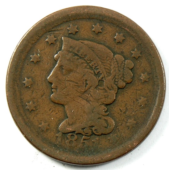 1851 U.S. Liberty Head Large Cent