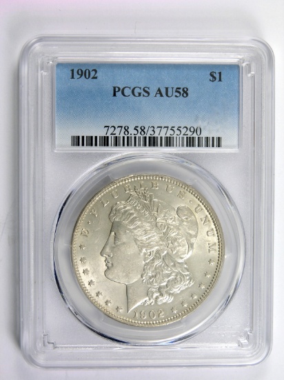 1902 Morgan Silver Dollar Certified PCGS AU58
