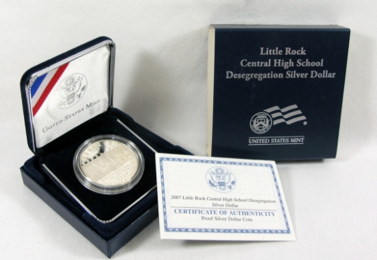 2007-P Silver Dollar PR (Little Rock School) Box
